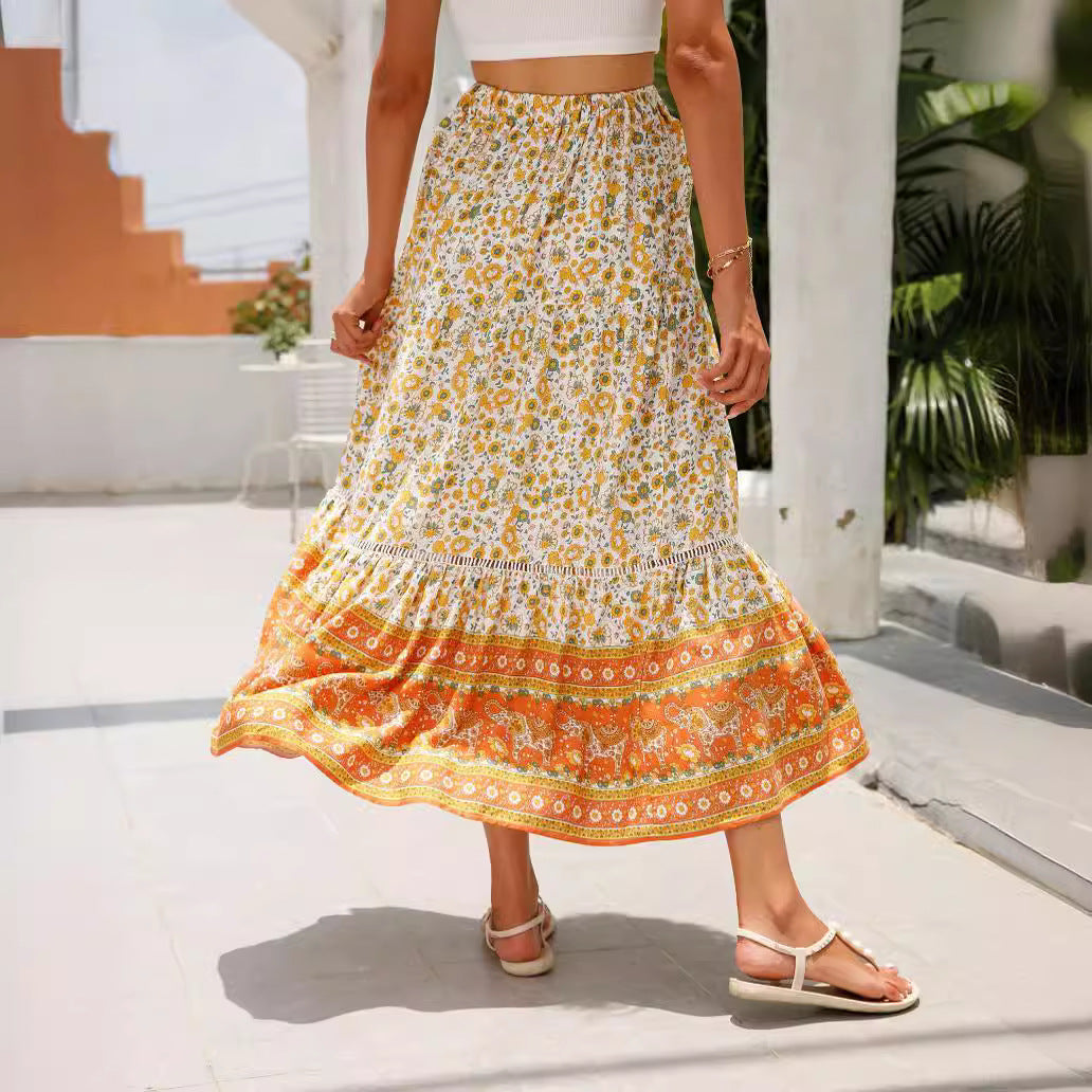 Women's Floral Maxi Skirt