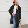 Elegant Faux Fur Coat with Deep Collar