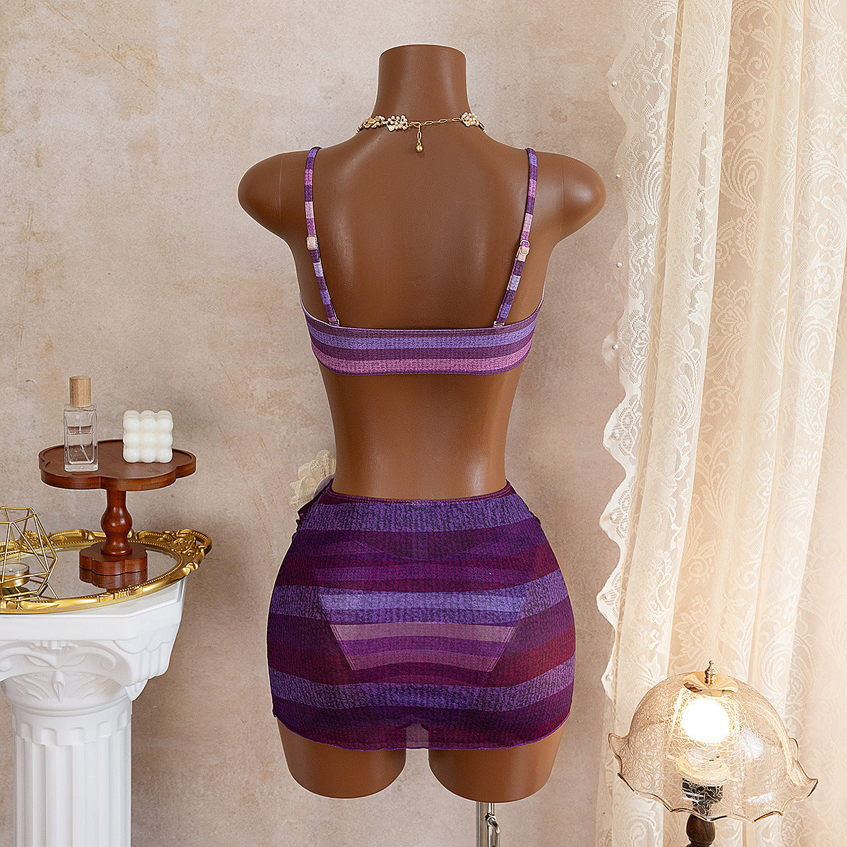 Women's Bandeau Bikini with Sophisticated Wrap Skirt