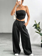 Elegant and Airy Set with Striped Pattern