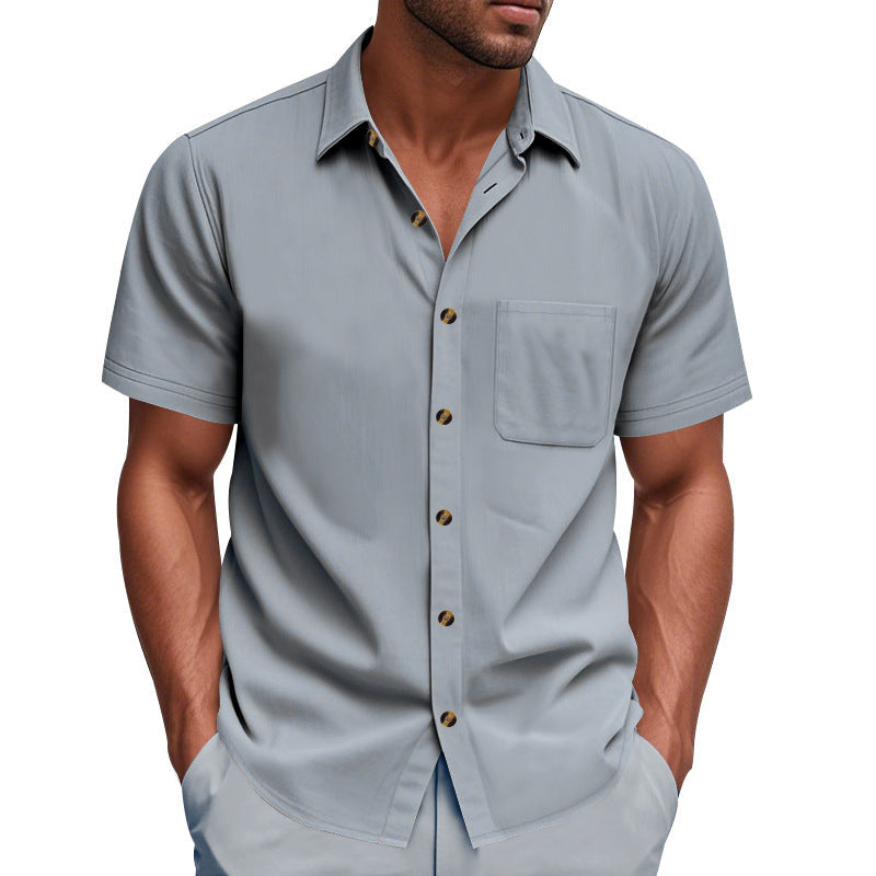 Men's Short-Sleeve Resort Shirt and Drawstring Bermuda Set