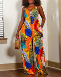 Women's Floral Wide Leg Jumpsuit