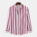 Women's Long-Sleeve Shirt with Classic Stripes and Comfortable Fit