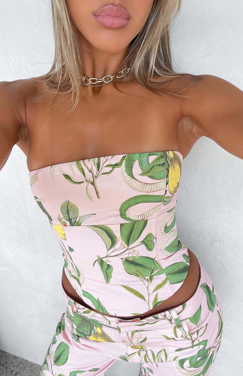 Women's Floral Bustier Top
