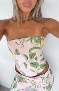 Women's Floral Bustier Top