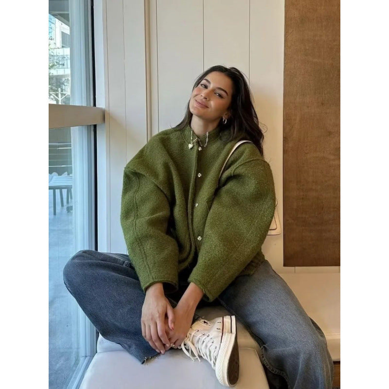 Women's Oversized Soft Wool-Blend Jacket