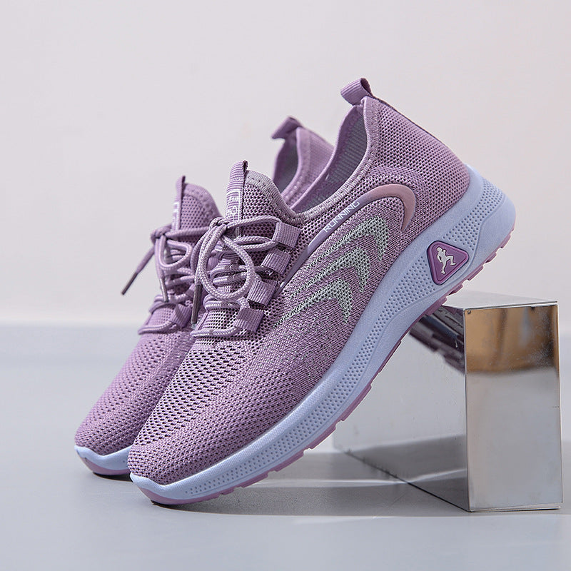 Women's Breathable Running Shoes with Flexible Sole and Innovative Upper
