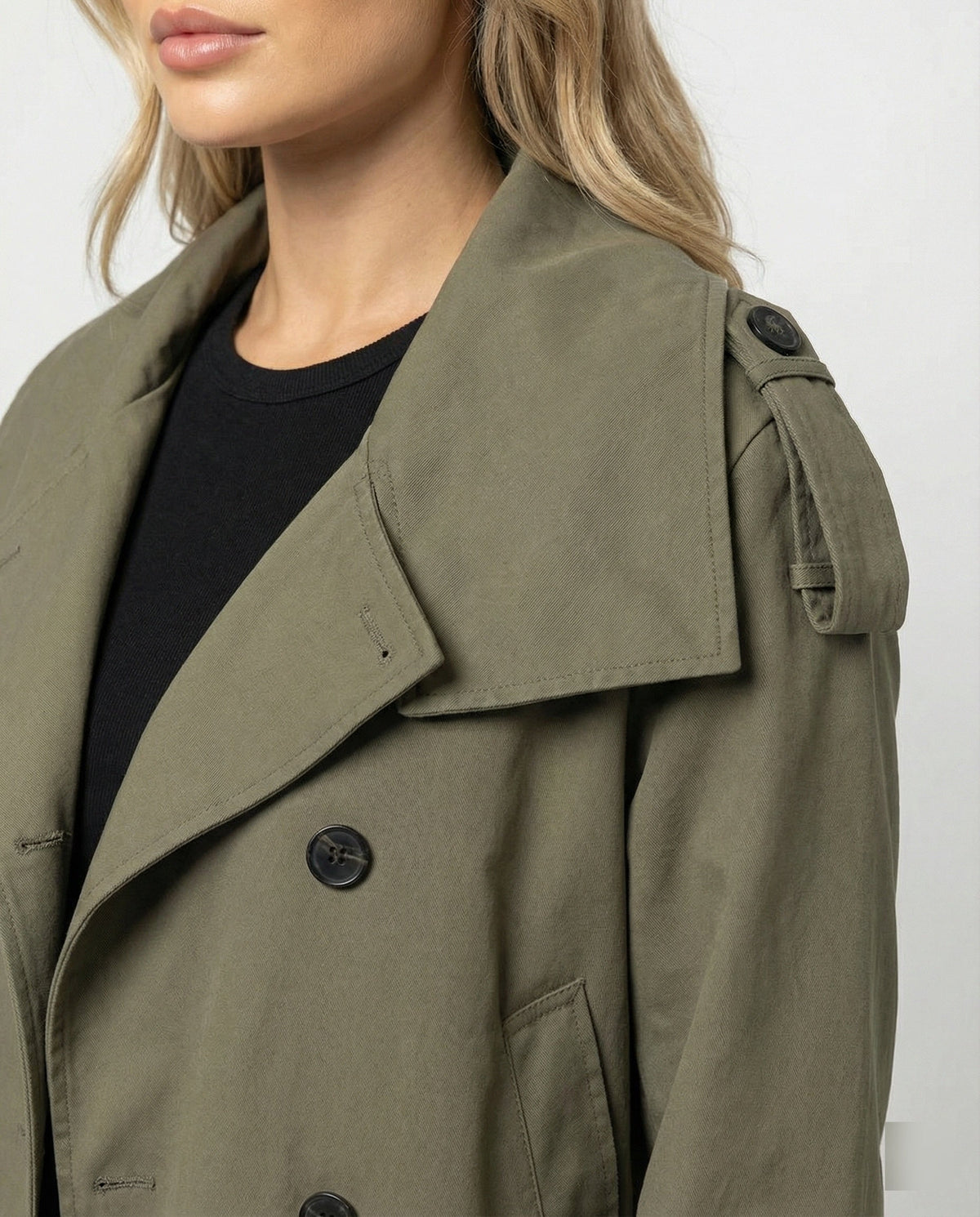 Double-Breasted Trench Jacket