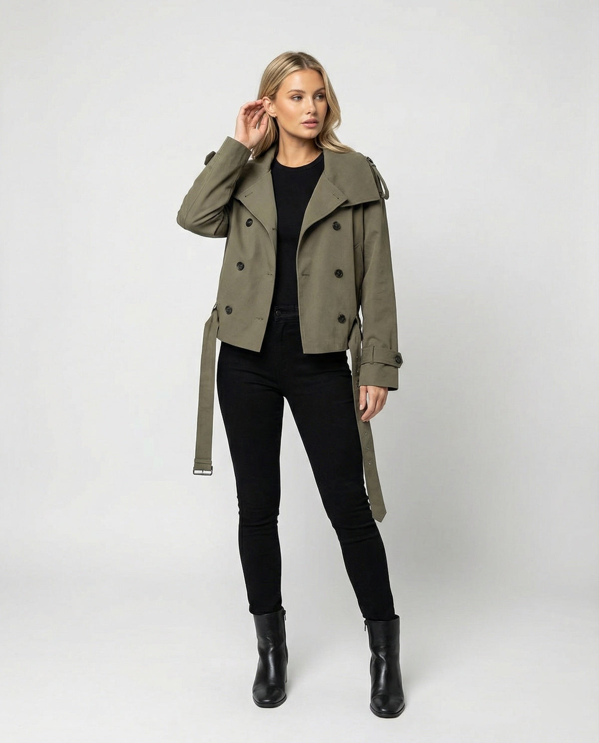 Double-Breasted Trench Jacket