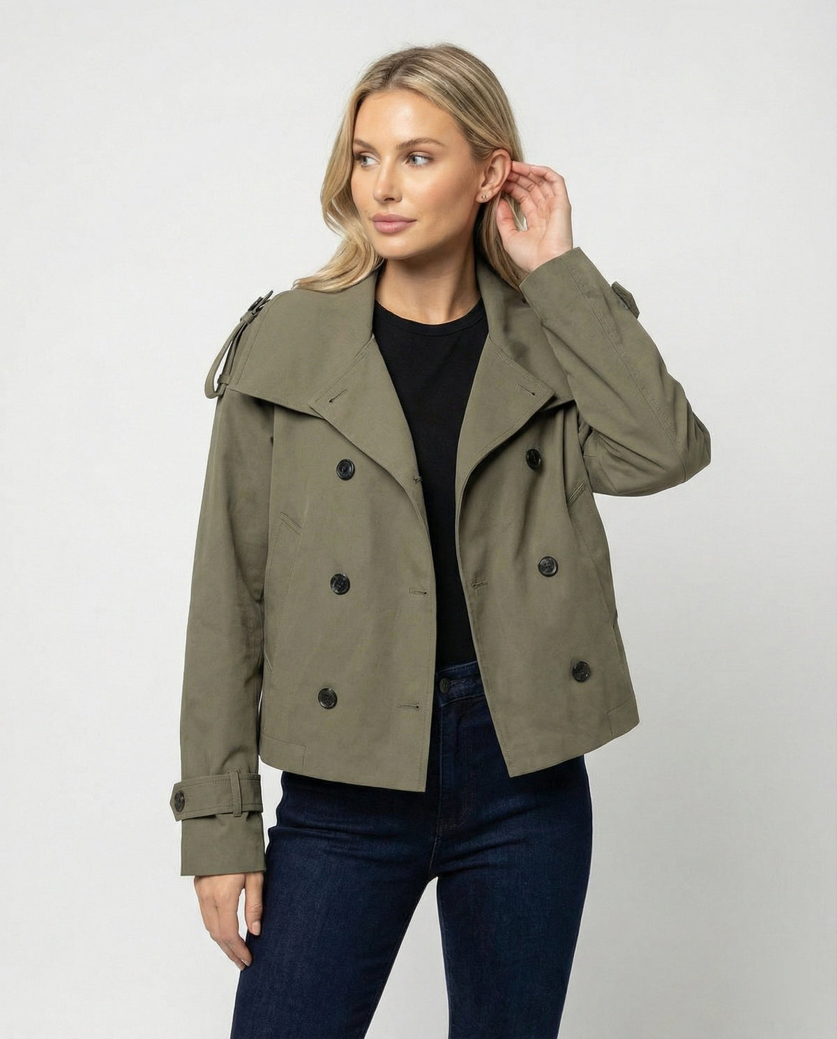 Double-Breasted Trench Jacket