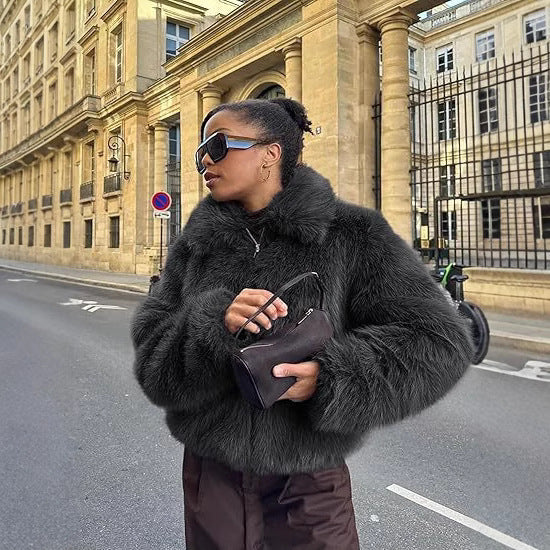 Women's Designer Faux Fur Jacket
