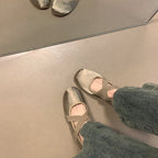 Women's Ballet Flats with Decorative Strap and Comfortable Footbed