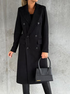 Elegant Double-Breasted Coat with Belt
