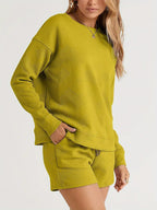 Women's Casual Sweatshirt and Shorts Set