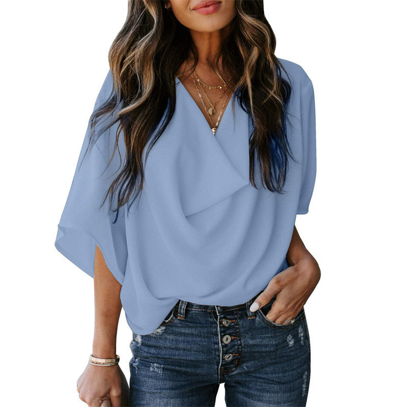 Women's Boat Neck Blouse with Casual Fit