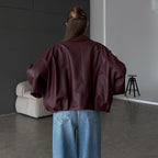 Elegant Faux Leather Jacket
