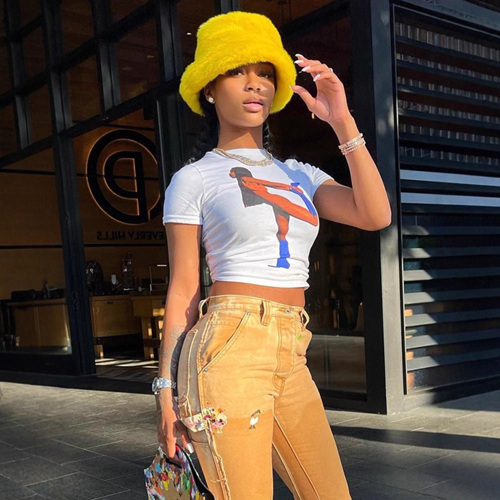 Women's Graphic Print Crop T-Shirt