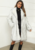 Women's Luxurious Faux Fur Coat with Trendy Design