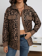 Women's Fashionable Leopard Print Overshirt
