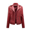 Women's Biker Jacket with Quilted Details and Asymmetrical Zipper