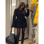 Elegant Oversized Blazer Jacket with Chic Lapel