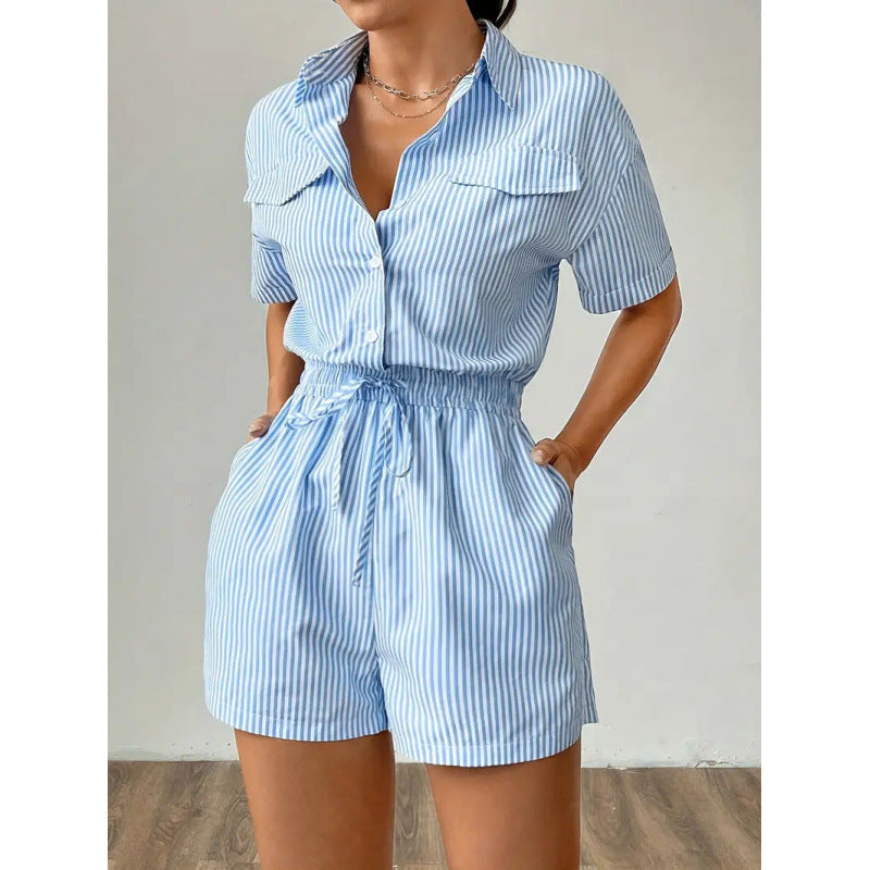 Women's Tailored Romper with Practical Pockets