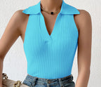 Women's Sleeveless Ribbed Knit Top