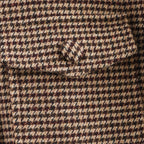 Women's Elegant Plaid Jacket with Button Placket and Pockets