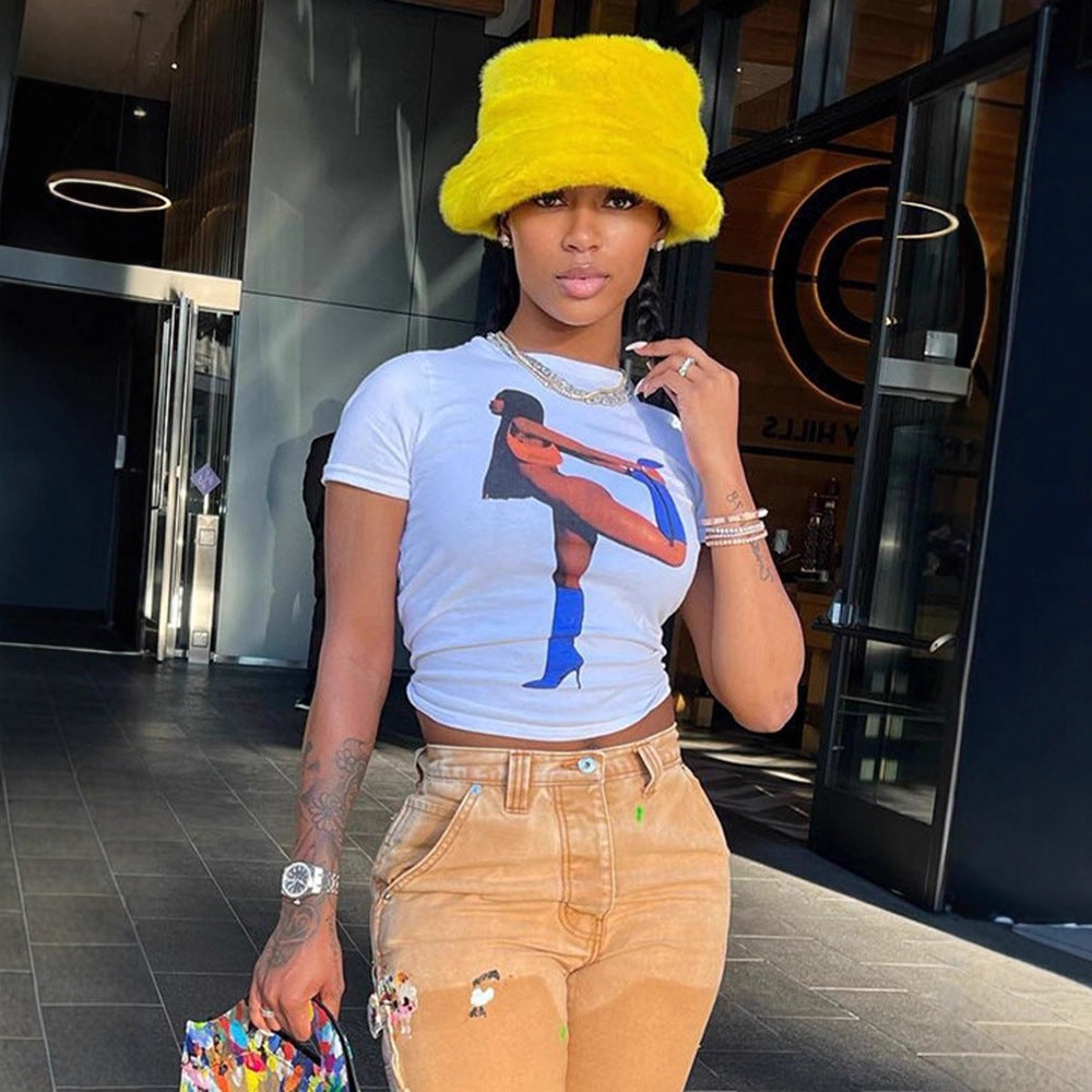 Women's Graphic Print Crop T-Shirt