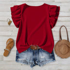 Elegant Women's Blouse with Ruffle Details