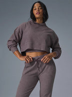 Women's Relaxed Crop Sweatshirt and Jogger Set