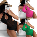Women's Swimsuit with Sheer Inserts