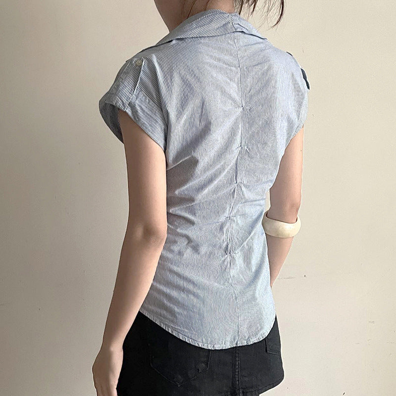 Elegant Blouse with Modern Stripes