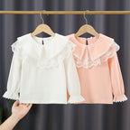 Women's Blouse with Elegant Lace Collar