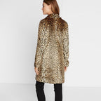 Women's Luxury Leopard Print Faux Fur Coat