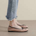 Women's Ballet Flats with Bow Accent
