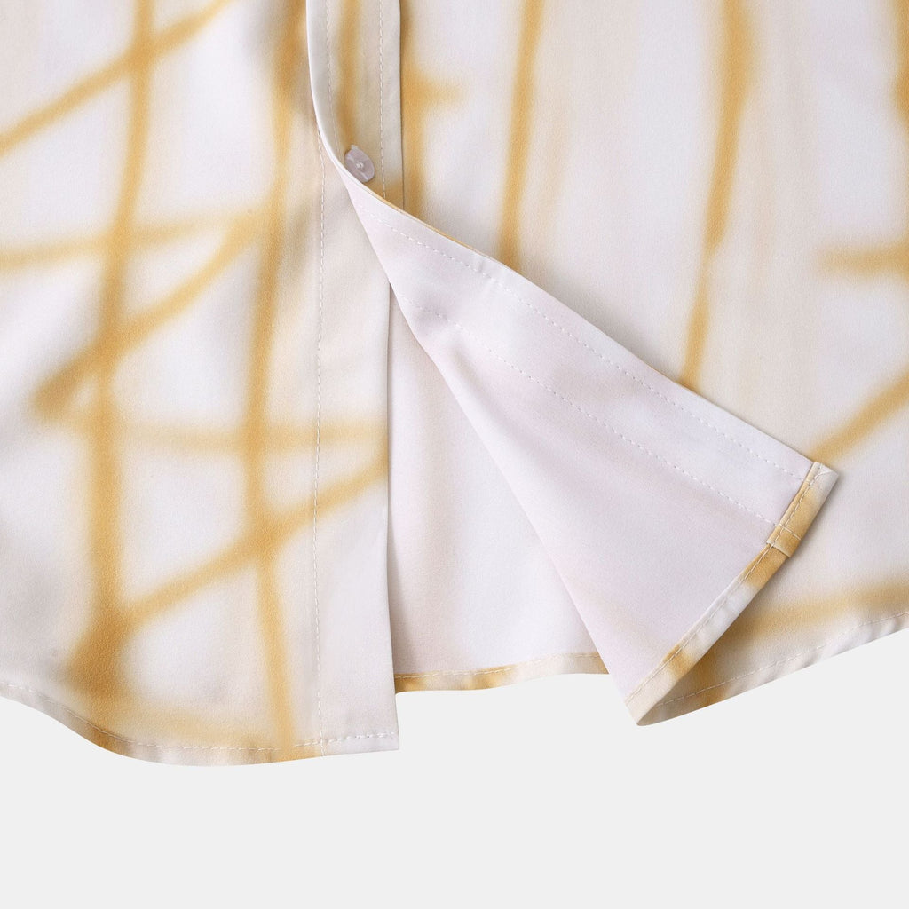Women's Short-Sleeve Blouse with Modern Abstract Print