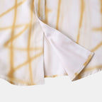 Women's Short-Sleeve Blouse with Modern Abstract Print