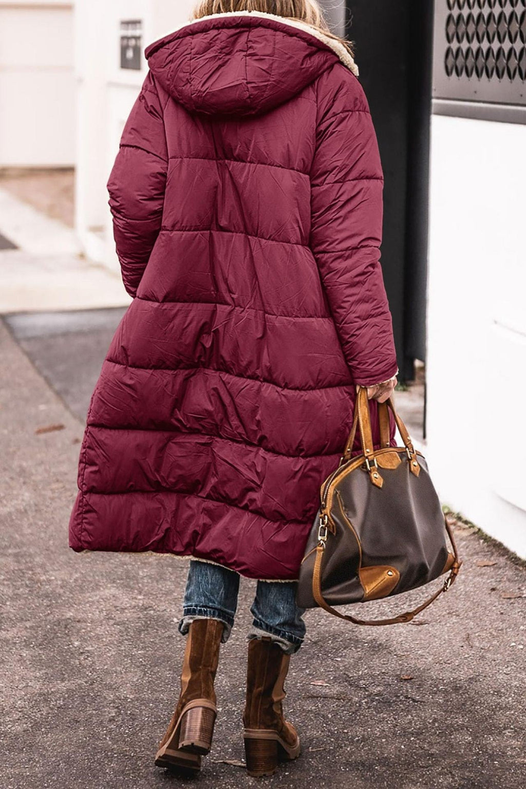 Women's Lined Parka with Hood and Casual Cut