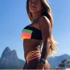 Women's Striped Bandeau Bikini