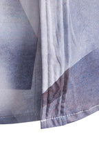 Women's Short-Sleeve Shirt with Creative Geometric Design and Loose Fit
