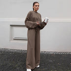 Women's Comfortable Cropped Sweatshirt and Wide Pants Set