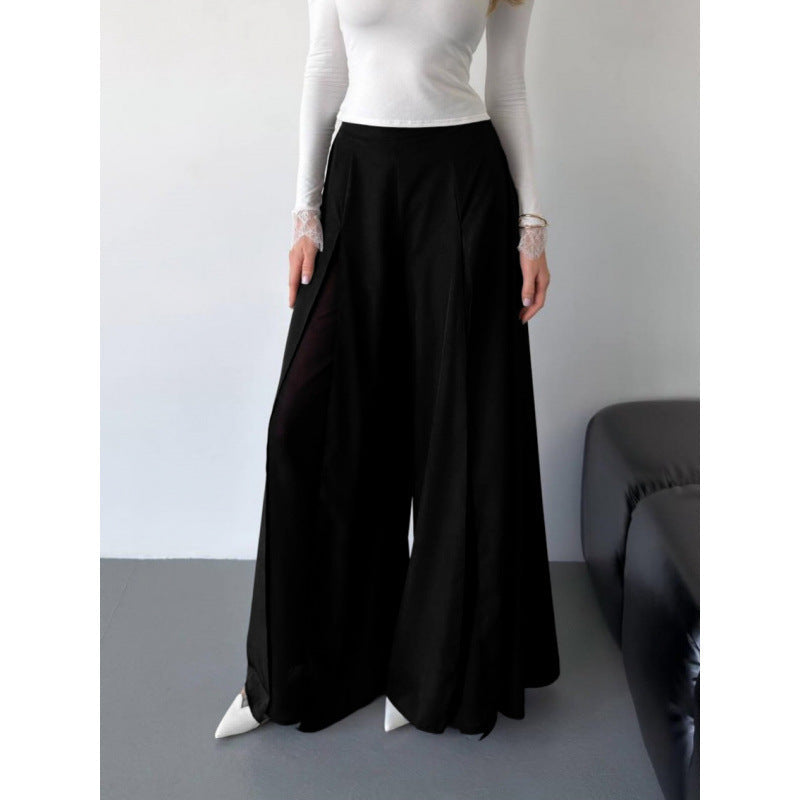 Elegant Long Trousers with Side Slits