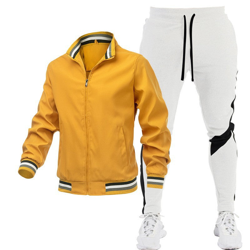 Men's Sporty Track Jacket and Jogging Pants Set