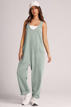 Women's Jumpsuit with Pockets and Stretch Fabric