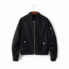 Women's Bomber Jacket with Practical Pockets and Sporty Cut