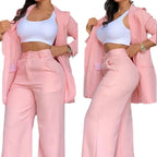 Women's Elegant Oversized Blazer and Trouser Set