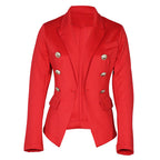 Elegant Tailored Blazer with Gold Buttons