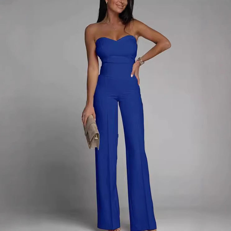 Elegant Women's Jumpsuit with Off-Shoulder Design and Wide Leg