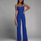 Elegant Women's Jumpsuit with Off-Shoulder Design and Wide Leg